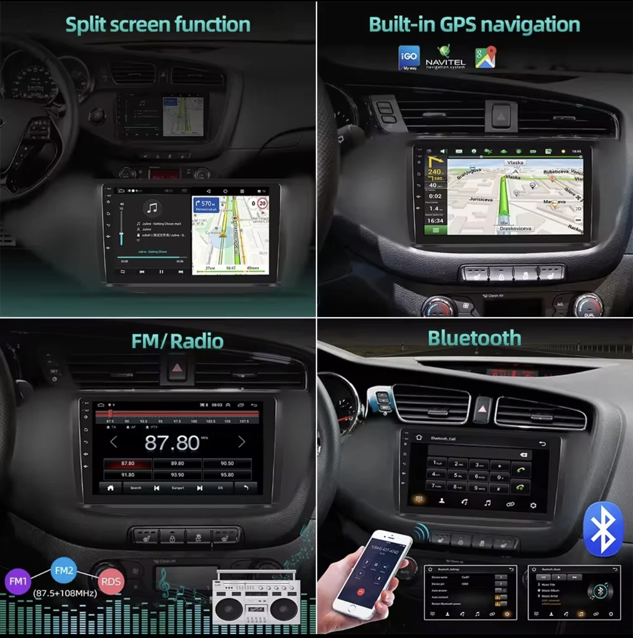 Carplay Citroen Jumpy 3 Space Tourer 2016-2021 Android 12 autoradio 4G WIFI