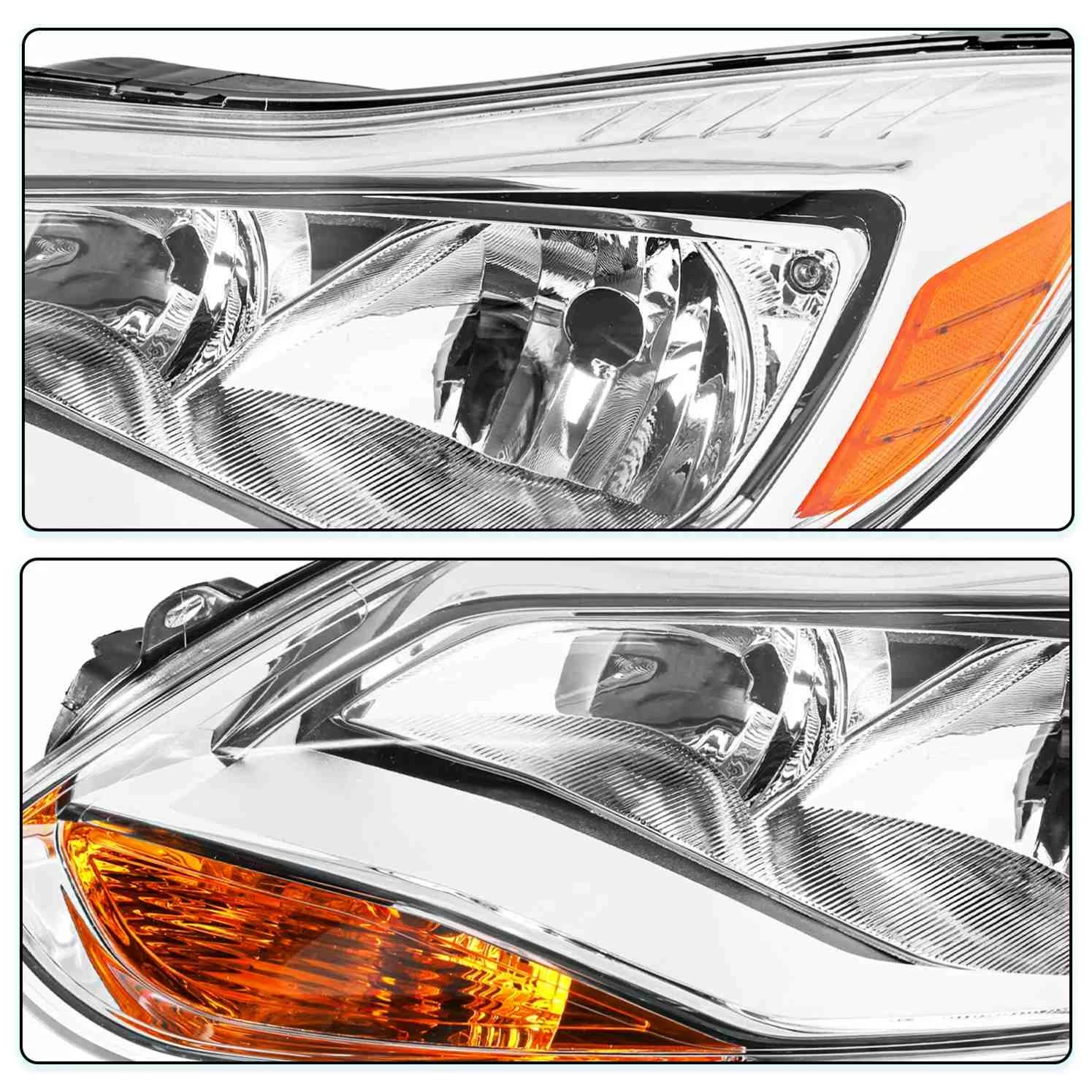 phares avant gauche et droit halogènes pour Ford Focus 2012 2013 2014