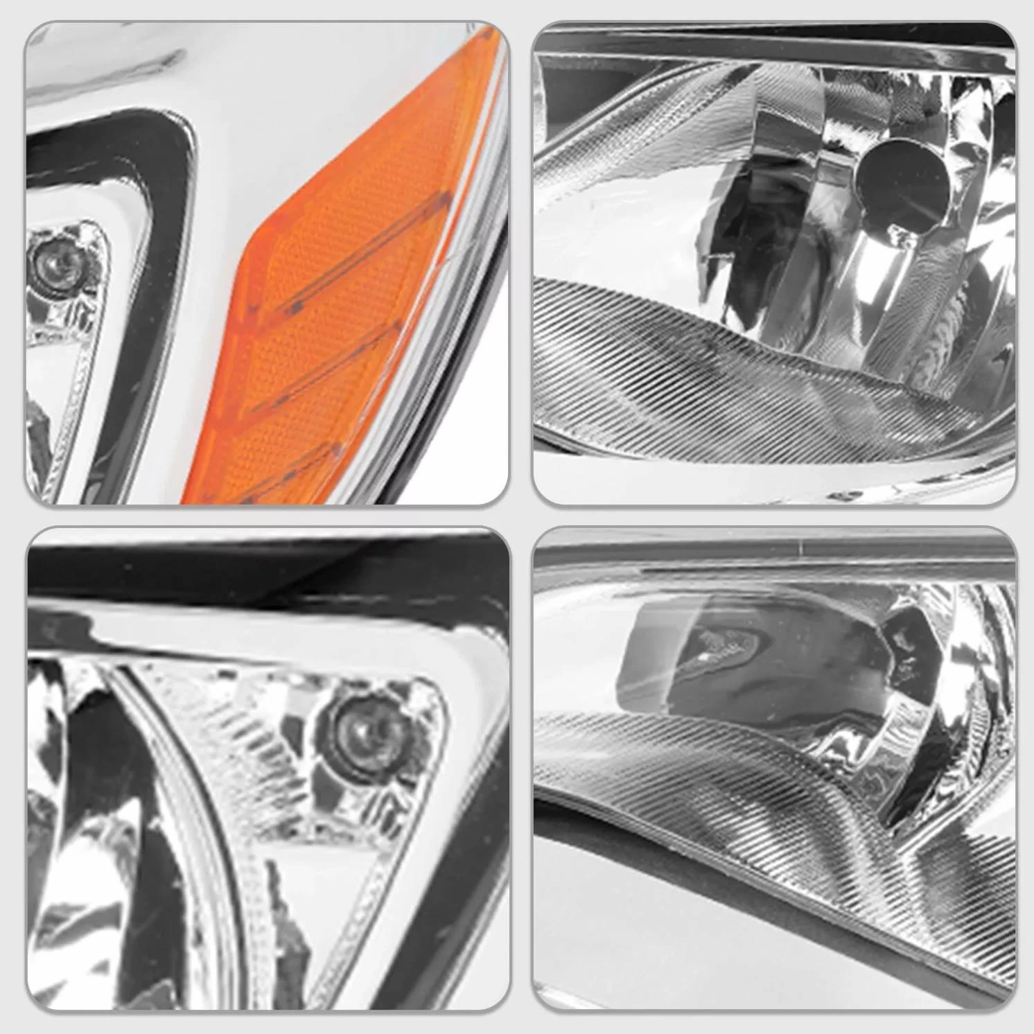 phares avant gauche et droit halogènes pour Ford Focus 2012 2013 2014