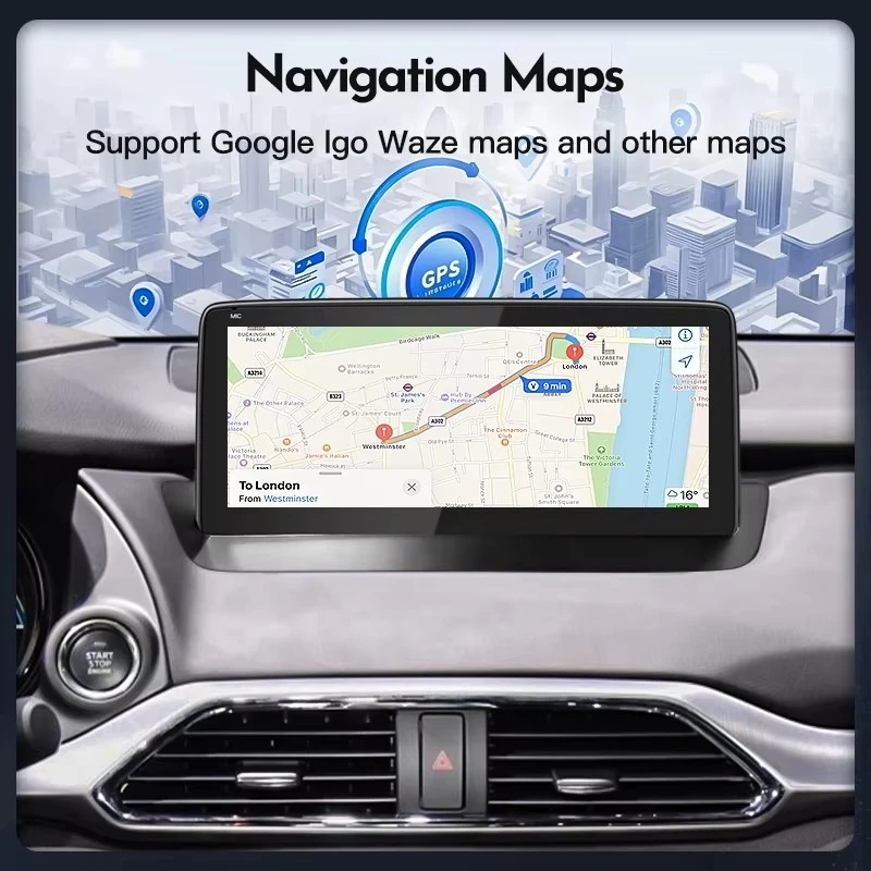 Autoradio Stéréo Android 14 Carplay AUTO pour Mazda CX-9 2016 - 2021