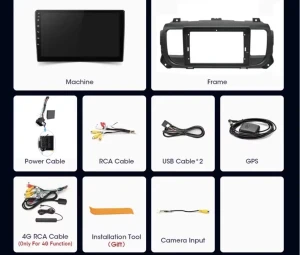 Carplay Citroen Jumpy 3 Space Tourer 2016-2021 Android 12 autoradio 4G WIFI