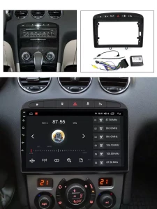 Cadre de Radio Android de voiture pour Peugeot 2007 2013 308 408