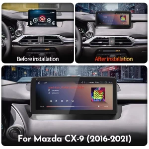 Autoradio Stéréo Android 14 Carplay AUTO pour Mazda CX-9 2016 - 2021